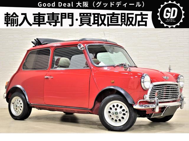 ＭＩＮＩ ラストミニセブン　電動キャンバストップ　キャンバス張替　４速ＭＴ　右ハンドル　フェンダーミラー　センターマフラー　純正１２インチＡＷ　前置きラジエーター　イモビライザー　エアコン　２トーン革巻きステアリング　ＥＴＣ