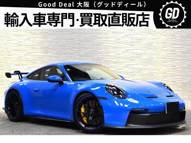 ポルシェ ９１１ＧＴ３　１オーナー　クロノＰＫＧ　ＰＣＣＢ　黒革ＲｅｃｅＴｅｘインテリア　フロントアクスルリフトシステム　ＧＴ３ホイール　黄キャリパ　スポーツシートプラス　７速ＰＤＫ　スポエキ　ＰＡＳＭスポーツサス　クルコン