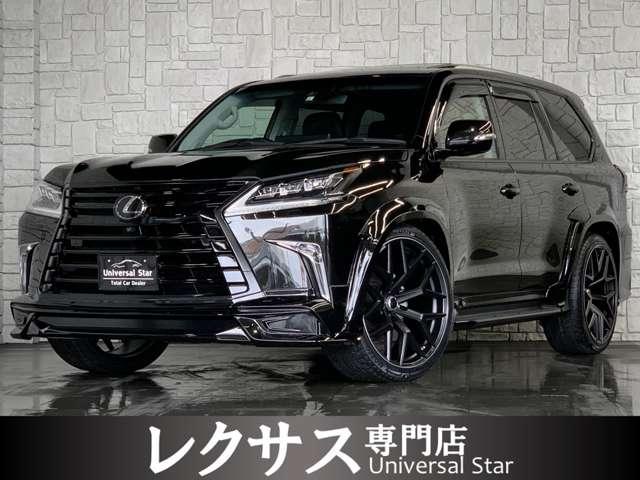 ＬＸ５７０　ＬＥＸＵＳセーフティシステム／新品制作ＷＡＬＤコンプリート／新品ＷＡＬＤエアロ／新品ＷＡＬＤ新作２４インチＡＷ／ブラック塗装仕様／メッキ部ブラックラッピング／黒本革／サンルーフ／３６０度パノラマカメラ(1枚目)