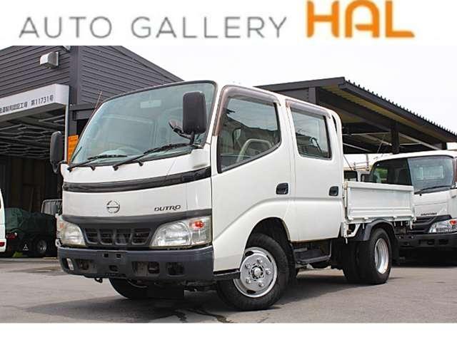 Ｗキャブ全低床　ＰＳ　ＰＷ　６ＡＴ　ユーザー下取車　荷台床鉄板　１０尺　低床　積載２０００ｋｇ