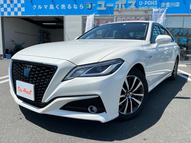 クラウンハイブリッド トヨタ ｓ ｃパッケージ １オーナー ガレージ保管 禁煙車 メーカーナビ ヘッドアップディスプレイ ブラインドスポットモニター ｌｅｄヘッドライト 内装ベージュ 滋賀県 ｓ ｃパッケージ １オーナー ガレージ保管 禁煙車 メーカーナビ ヘッド