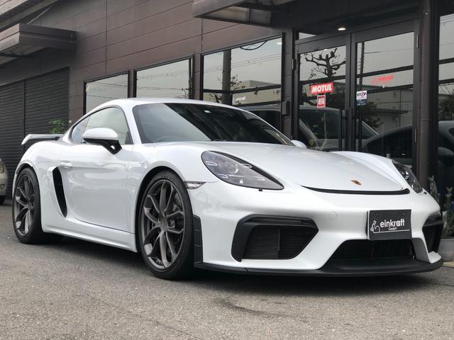 ７１８ケイマン ７１８ケイマンＧＴ４　正規ディーラー車・ＰＣＣＢ（ポルシェ　セラミックコンポジット　ブレーキ）レザーダッシュボード・アルカンターラシート・アルカンターラルーフ・アクラポビッチリンクパイプ＆スリップオンマフラー