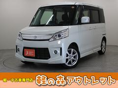 スペーシアカスタム XS 社外フルセグナビ Bluetooth対応 レーダーブレーキサポート HIDヘッドライト 片側パワースライドドア ロールサンシェード ルーフコンソール プッシュスタート スマートキー 純正アルミホイール 中古車画像