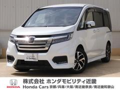 ホンダ　ステップワゴンスパーダ　スパーダホンダセンシング　９インチメモリーナビ（ＶＸＭ−１９７ＶＦＮｉ）リヤカメラＥＴＣフルセグＴＶ純正アルミイモビＬＥＤヘッドライトワンオーナー