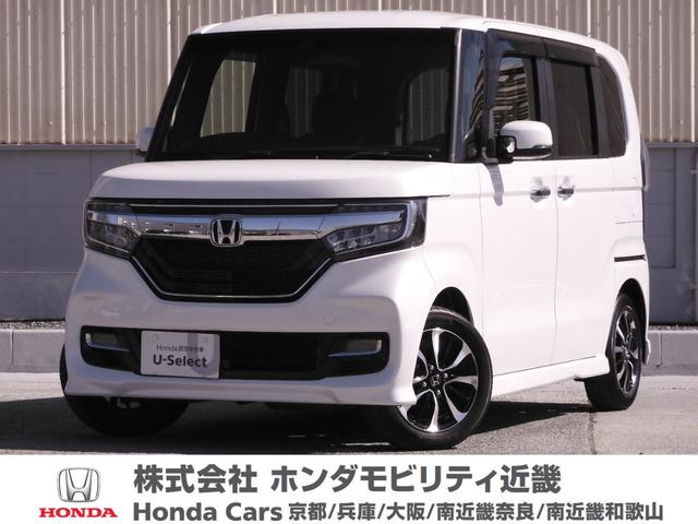 Ｎ－ＢＯＸカスタム Ｇ・Ｌホンダセンシング　ワンオーナー車　７インチ社外ナビ（ケンウッド　ＭＤＶ－Ｌ４０７）　ワンセグ　ＣＤ／ＤＶＤ再生　バックカメラ　ＥＴＣ　両側電動スライドドア　シートヒーター　　ＬＥＤオートライト　衝突被害軽減ブレーキ（1枚目）