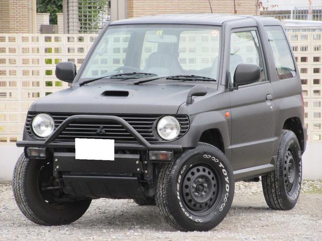 三菱 パジェロミニ ｖｒ ４ｗｄ ターボ車 オリジナルカラーペイント 丸目ヘッドライト カスタムフロントバンパー ホワイトレタータイヤ タイベル交換済の中古車 車体価格65万円 1997 平成9 年式 走行8 2万キロ 車体色艶消しブラック 大阪府堺市美原区平尾１５３