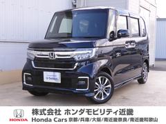 ホンダ　Ｎ−ＢＯＸカスタム　Ｌ　ワンオーナーメモリーナビＥＴＣフルセグリアカメラアルミイモビシートヒーターＬＥＤヘッドライトスマートキーＣＤ　ＤＶＤデッキ障害物センサー