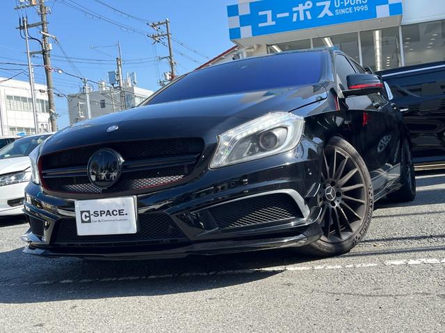 Ａ４５　ＡＭＧ　４マチック　エディション　１　純正ナビ　Ｒカメラ　フルセグＴＶ　衝突防止アシストプラス　ブラインドスポットモニター　純正１９インチアルミ　ＡＭＧパフォーマンスシート　Ｂｌｕｅｔｏｏｔｈ