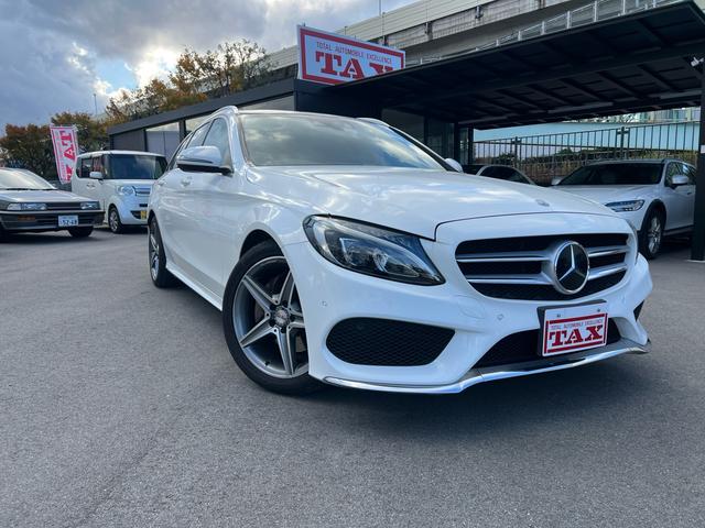 Ｃクラスステーションワゴン(メルセデス・ベンツ) Ｃ１８０　ステーションワゴン　ローレウスエディション　黒本革シート　スライディングルーフ　純正ナビ　フルセグＴＶ　バックカメラ　ソナー　レーダーセフティ　ドライブレコーダー　キーレスゴー　パワーシート　シートヒーター　ＥＴＣ　ＡＭＧラインパッケージ 中古車画像