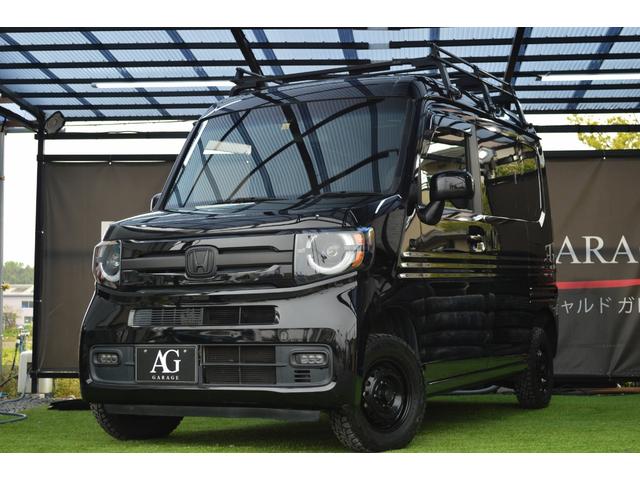 Ｎ－ＶＡＮ＋スタイル ファン・ホンダセンシング　１年保証　ブラックアウト塗装　新品ＵＰスプリング　新品タイヤ（ＯＰＥＮ　ＣＯＵＮＴＲＹ）　センターキャップ　ルーフ（キャリア・コンソール・サイドパイプ）　ＶＸＭ－１８４ＶＦｉ地デジ　Ｂｌｕｅｔｏｏｔｈ