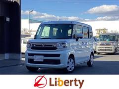 スペーシア ハイブリッドG 両側スライドドア クリアランスソナー スマートキー 電動格納ミラー ベンチシート CVT エアコン パワーウィンドウ LEDヘッドライト 中古車画像