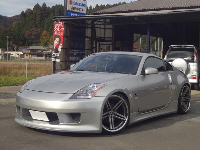 フェアレディＺ(日産) バージョンＴ　禁煙車　Aftermarketフルエアロ　減衰調整式Dampers　大径マフラー　Aftermarket２０ＡＷ　フィルム施工　黒革　シートヒーター　革巻ハンドル　パワーシート　AftermarketＤＡ　ＨＤＭＩ　ＵＳＢ　Aftermarketツイーター　ＥＴＣ　ＴＳＣオフ 中古車画像