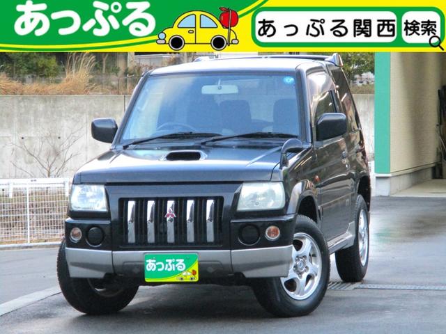 三菱 パジェロミニ デューク　ターボ車　４ＷＤ車　社外ＳＤナビ　ＤＶＤ　ＣＤ　ラジオ　フルセグ　ＳＤ　Ｂｔ　ＵＳＢ　ＡＵＸ　リアスポイラー　パワーウィンドウ　純正１５インチＡＷ