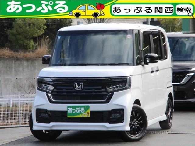 ホンダ Ｎ－ＢＯＸカスタム Ｌ　スタイル＋ブラック　禁煙車　ＳＤナビ　ＤＶＤ　ＣＤ　Ｂｔオーディオ　ＲＥＣ　フルセグ　ドライブレコーダー　純正ＥＴＣ　パーキングアシスト　スマートキー　前席シートヒーター　両側パワスラドア　ＬＥＤオート　フォグ