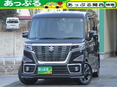 スズキ　スペーシアカスタム　ハイブリッドＸＳ　禁煙車　４ＷＤ車　Aftermarketディスプレイオーディオ