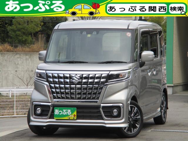 スペーシアカスタム ハイブリッドＸＳ　禁煙車　ＳＤナビ　ＤＶＤ　ＣＤ　ＲＥＣ　Ｂｔオーディオ　フルセグ　Ｂカメラ　クルーズコントロール　ハーフレザーシート　両側パワスラドア　運転席シートヒーター　ＬＥＤオート　フォグ　ＨＵＤ