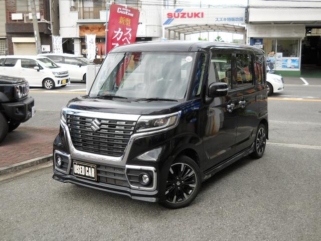 スペーシアカスタム ハイブリッドＸＳターボ　４ＷＤ　　ディスプレイオーディオ　ＤＶＤ　ＣＤ　ＥＴＣ（1枚目）