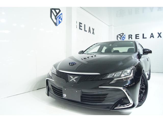 マークＸ(トヨタ) ２５０Ｇ　Ｆパッケージ　後期　新品３眼シーケンシャルヘッドライト　新品バカンスゴーストＭ１ホイール　新品タイヤ　新品フルタップ減衰調整付Dampers　Aftermarketナビ　バックカメラ　ＥＴＣ　トランクスルー　ＬＥＤライト 中古車画像