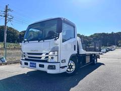 エルフトラック  積載車 極東フラトップZERO 積載2850kg サイドアオリレス 固縛装置 アルミホイールナビ ドラレコ ETC 油圧ゲート 社外テール ラジコン 運転席 サスペンションシート バックモニター 中古車画像