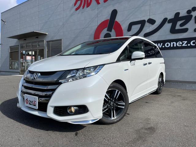 ハイブリッドアブソルート・ホンダセンシンアドバンスP 純正インターナビ ホンダセンシング 全周囲カメラ ハーフレザーシート ETC 両側パワースライドドア(1枚目)
