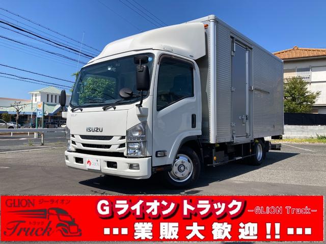 エルフトラック ２ｔ積・ワイドロング・極東製格納パワーゲート・ＣＧ１００１Ｇ　昇降能力１０００ｋｇ・ラジコン・ＥＴＣ・カーナビ・ドラレコ・左電格ミラー・フォグ・Ｂカメラ・ライトレベライザー・坂道発進補助装置・アイドリングストップ・ラッシングレール２段