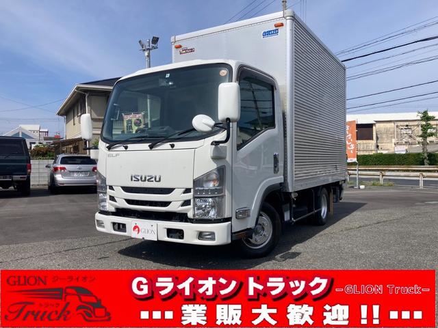 エルフトラック 新明和製パワーゲート付・ＲＡ０６－１１７２　昇降能力６００ｋｇ・アルミバン・５ＭＴ・５ｔ未満・ＥＴＣ・カーナビ・Ｂモニター・坂道発進補助装置・車線逸脱警報装置・左電格ミラー・ライトレベライザー・フォグ・ドアバイザー・衝突軽減ブレーキシステム