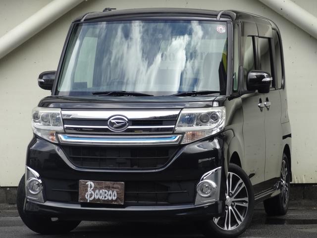 カスタムＲＳ　ターボ　両側パワースライドドア　ＬＥＤヘッドライト　プッシュスタート　イクリプス製ＳＤナビ　Ｂカメラ　フルセグ　Ｂｌｕｅｔｏｏｔｈ　革巻きハンドル　純正１５インチＡＷ　革巻きハンドル　オートライト