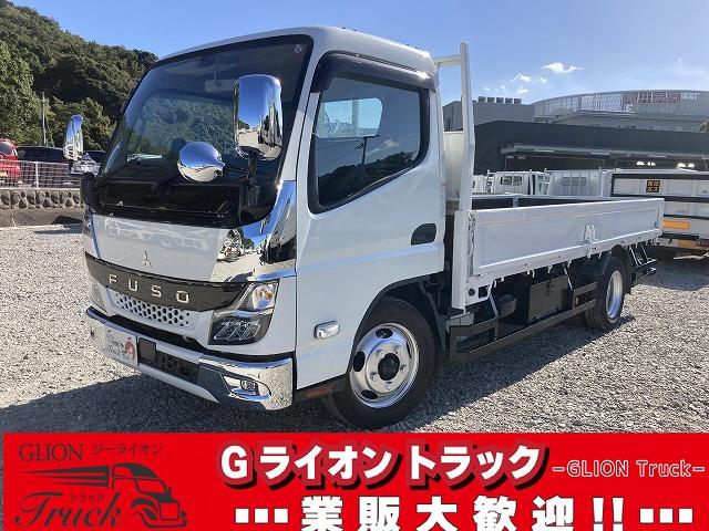 キャンター ３ｔ積・標準ロング・平ボディ・衝突軽減ブレーキ・５ＭＴ　３ｔ積・標準ロング・平ボデ・衝突軽減ブレーキ・５ＭＴ・レーンディパーチャーアラート・ＬＥＤヘドランプ＆フォグ・スマートキー・ＥＴＣ・電格ミラー・鳥居鉄板張り・荷台内寸　Ｌ４３５３　Ｗ１７９４　Ｈ３７５（1枚目）