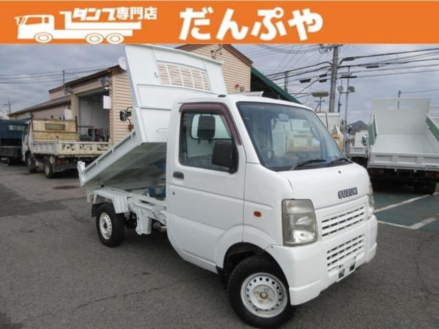 キャリイトラック ０．３５トン　軽トラ　ダンプ　５速ＭＴ　４ＷＤ　ガソリン　荷寸Ｌ１７０－Ｗ１３８－Ｈ１１　ヤシマ産業ＹＤ１５　ＥＴＣ　エアコン　パワステ　ガソリン車　レベライザー　ラジオ　５ＭＴ　ＭＴ　浅底ダンプ　ＭＩＸタイヤ　軽トラダンプ　後輪ダブルタイヤ　ヤシマ製ダンプ（1枚目）