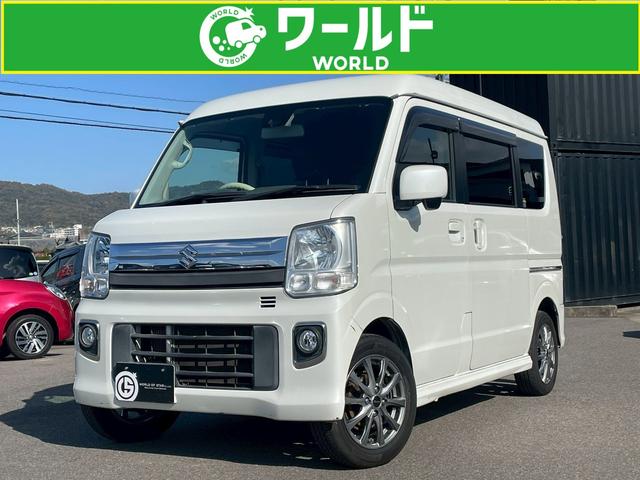 エブリイワゴン(スズキ) ＪＰターボ　衝突軽減ブレーキ・Ｂｌｕｅｔｏｏｔｈ・フルセグＴＶ・ＤＶＤ・ＣＤ・Aftermarketアルミホイール・フォグライト・プッシュスタート・リアヒーター・オートエアコン・スズキセーフティサポート・横滑り防止装置 中古車画像