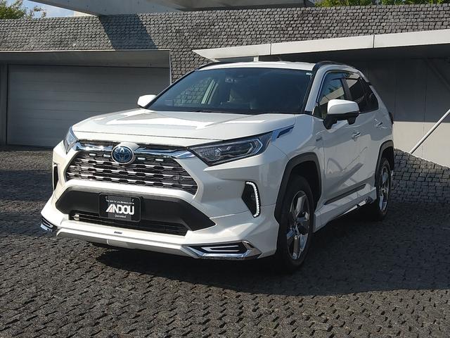 ＲＡＶ４ ハイブリッドＧ　モデリスタエアロ・純正９インチナビ・レザーシート・シートヒーター・パワーバックドア・純正１８ＡＷ・車高調サス・社外マフラー・ＬＥＤライト＆フォグ・オートハイビーム・ＢＳＭ・トヨタセーフティセンス（1枚目）