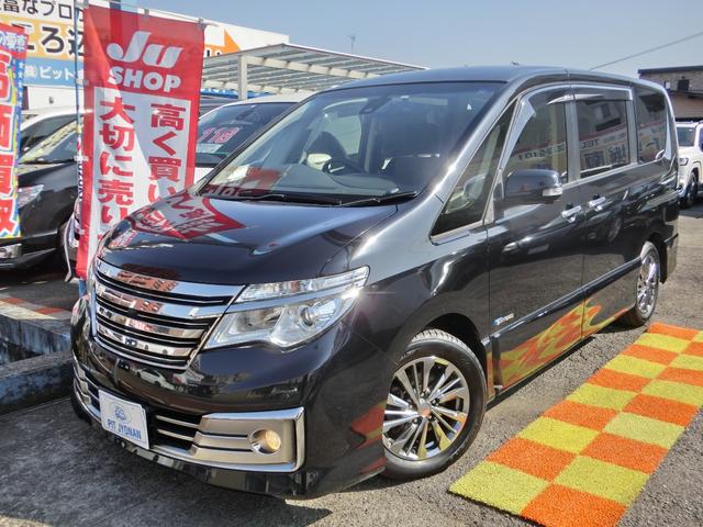 日産 セレナ ライダー　ブラックラインＳ－ハイブリッド後期型　ＳＤナビＴＶ　ドライブレコーダー　ＥＴＣ　全周囲カメラ　オートクルーズコントロール　レーンアシスト　衝突被害軽減システム　両側電動スライドドア　ＬＥＤヘッドランプ　スマートキー　アイドリングストップ　後席モニター