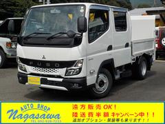 三菱ふそう　キャンター　Ｗキャブ全低床　２ｔダブルキャブ全低床６００ｋｇ垂直パワーゲートＡＴ車　衝突被害軽減ブレーキ　車線逸脱警報装置