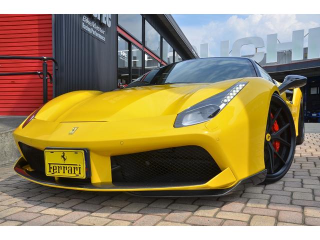 488GTB（フェラーリ）ベースグレード　メーカーオプション、カスタムパーツ１２９０万以上付き　１オーナー車／正規デーラー車／ＯＰフルカーボンパーツ／ＭＯＰフロントリフター／フル電動シート／ハイパーフォージド２２アルミ／クラインマフラー 中古車画像