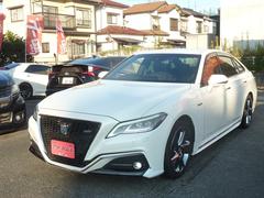 クラウンハイブリッド RSアドバンス 2年保証OP全皮エアーシート SDナビ Bluetooth DVD再生 テレビキット ウインドウディスプレイ バックモニター ハンドルヒーター BSM クリアランスソナー RCTA 中古車画像