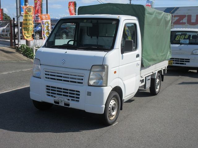 スズキ キャリイトラック ＫＣ　パワステ　エアコン　３方開　４ＷＤ　幌付　ＡＭ／ＦＭラジオ　ＥＴＣ　オートマ車　６６０ＣＣ　ガソリン車　ＤＡ６３Ｔ　２Ｄ