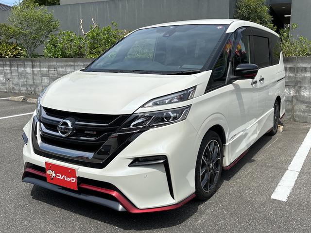 日産 セレナ ニスモ　アラウンドビューモニター＆後席モニター【ＮＩＳＭＯ専用☆セーフティパック☆ＬＥＤハイパーデイライト☆本革・アルカンターラステア☆本革巻シフトノブ☆コンビメーター☆ＮＩＳＭＯロゴレッド】