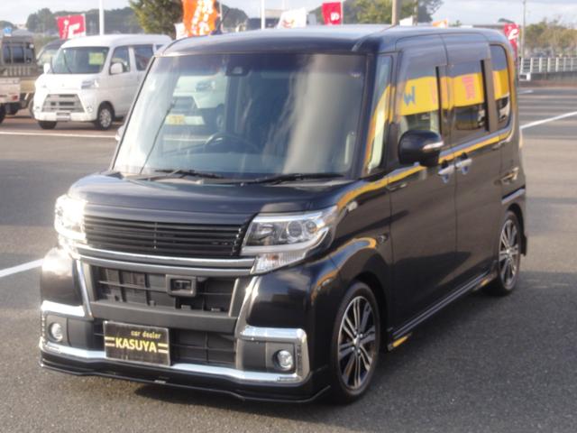 タント カスタムＲＳ　トップエディションＳＡＩＩ　ＣＶＴ　両側パワースライドドア　８インチナビ　地デジ　バックカメラ　Ｂｌｕｅｔｏｏｔｈ　ＥＴＣ　１５インチアルミホイール　電格ミラー　アイドリングストップ　スマートキー　オートＬＥＤ（1枚目）