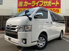 ハイエースバン スーパーGL ダークプライムII 4WD・5型・トヨタセーフティセンス・LEDヘッドライト・プッシュスタート・リアスライド小窓・ETC・SDナビ・フルセグ・バックカメラ・Wエアバック・100V電源・ドライブレコーダー・スマートキー×2 中古車画像