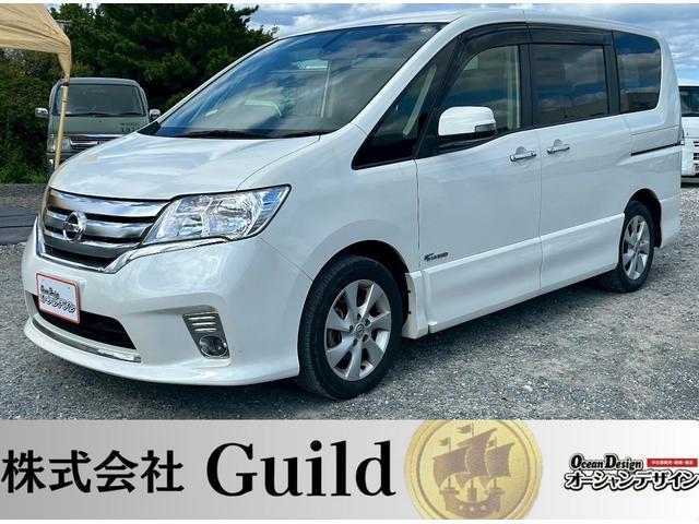 セレナ(日産) ハイウェイスターG S−ハイブリッド インテリジェントキー 地デジ オートエアコン SD ETC 横滑り防止機能 パワーステアリング エアバッグ ABS キーレス パワーウインドウ リヤカメラ 両側自動スライドドア 助手席エアバッグ 中古車画像