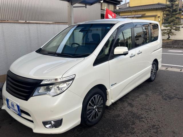 日産 セレナ ハイウェイスター　Ｖセレ＋セーフティ　ＳＨＶ　Ａセフ　後期型Ｓハイブリッド　禁煙車　ナビ　テレビ　バックカメラ　アラウンドビューモニター　エマージェンシーブレーキ　両側電動スライドドア　ＥＴＣ　ＣＤ　Ｂｌｕｅｔｏｏｔｈ　ブラックグリル　車検整備渡し