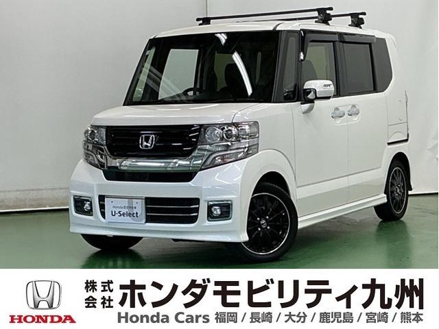 Ｎ－ＢＯＸカスタム ＧターボＳＳパッケージ　ナビ　Ｒカメラ　ブルートゥース　フルセグ　ＥＣＯＮ　Ｂモニター　スマートエントリー　ＶＳＡ　盗難防止システム　ＡＡＣ　オートクルーズコントロール　サイドカーテンエアバック　パワステ　Ｗエアバッグ（1枚目）