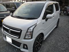 ワゴンRスティングレー ハイブリッドT ツインカムインタークーラー付きターボ&ハイブリッド 8インチナビ&フルセグテレビ ブルートゥース付き 社外16インチアルミ スマートキー2個 ヘッドアップディスプレイ パドルシフト LEDヘッドライト 中古車画像