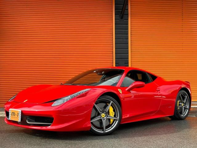 ４５８イタリア(フェラーリ) ベースグレード　Ｆ１　ＤＣＴ　正規Ｄ車黒革電動ＳＣａｒｂｏｎＤ−ＺＯＮＥ＋ＬＥＤ鍛造２０ＡＷ 中古車画像