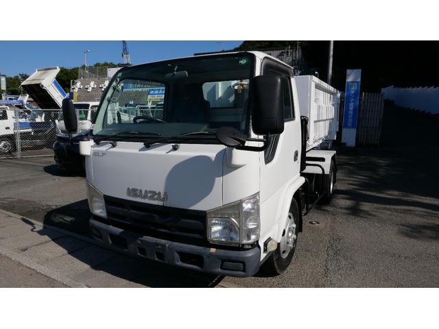 ３トン新明和アームロール　Ｄターボ　電動格納ミラー　　構造変更済