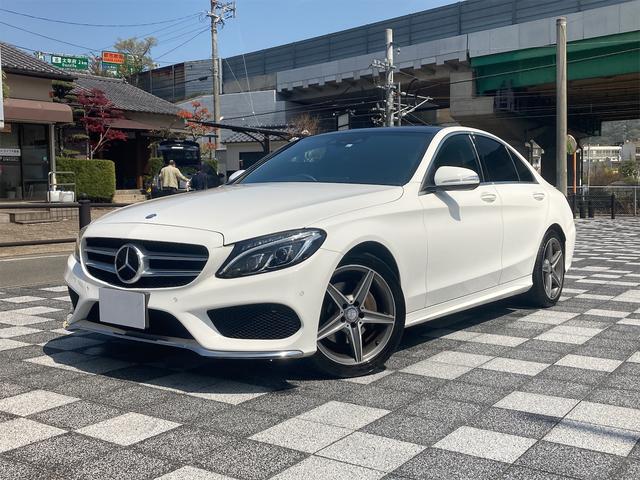 Ｃ２００アバンギャルド　ＡＭＧライン　ＥＴＣ　クリアランスソナー　レーンアシスト　ナビ　アルミホイール　オートライト　サンルーフ　ＡＴ　シートヒーター　スマートキー　アイドリングストップ　電動格納ミラー　パワーシート