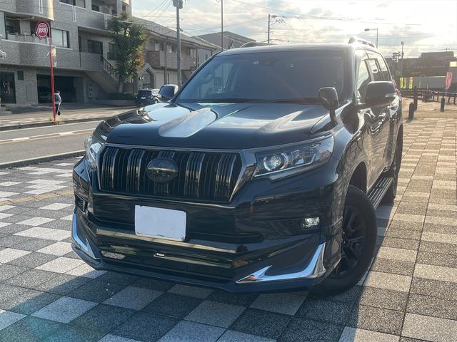 トヨタ ランドクルーザープラド ＴＸ　Ｌパッケージ・ブラックエディション　４ＷＤ　バックカメラ　クリアランスソナー　オートクルーズコントロール　レーンアシスト　パワーシート　衝突被害軽減システム　サンルーフ　ナビ　ＴＶ　オートマチックハイビーム　オートライト