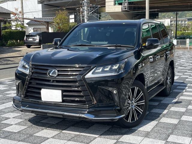 レクサス ＬＸ ＬＸ５７０ブラックシークエンス　ナビＴＶ　アラウンドビューモニター　後席用モニター　サンルーフ　レザーシート　クルーズコントロール　パワーリアゲート　スマートキー　純正２１インチＡＷ　３列８人乗り