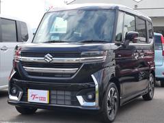 スペーシアカスタム ハイブリッドXS 届け出済み未使用車 スマートキー プッシュスタート ブレーキサポート ナビ フルセグ 全方位モニター ヘッドアップディスプレイ 両側電動スライドドア 中古車画像