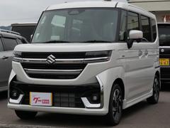 スペーシアカスタム ハイブリッドXS 届け出済み未使用車 スマートキー プッシュスタート オートエアコン ヘッドアップディスプレイ ブレーキサポート シートヒーター ステアリングヒーター 両側電動スライドドア ナビ 全方位モニター 中古車画像